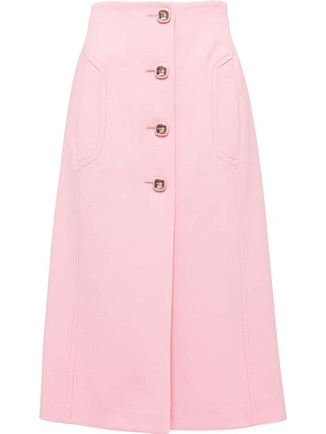 Pink Natté toile skirt 